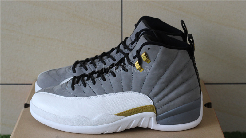 Authenitc Air Jordan 12 Retro UNC Grey Gold